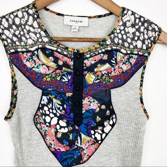 Coach Sleeveless Tank Top Multicolored Size Small - Picture 3 of 7